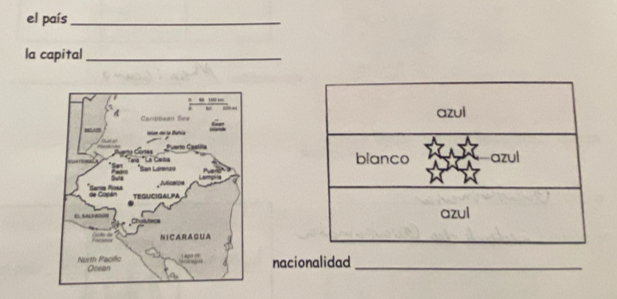 el país_ 
la capital_ 

nacionalidad_