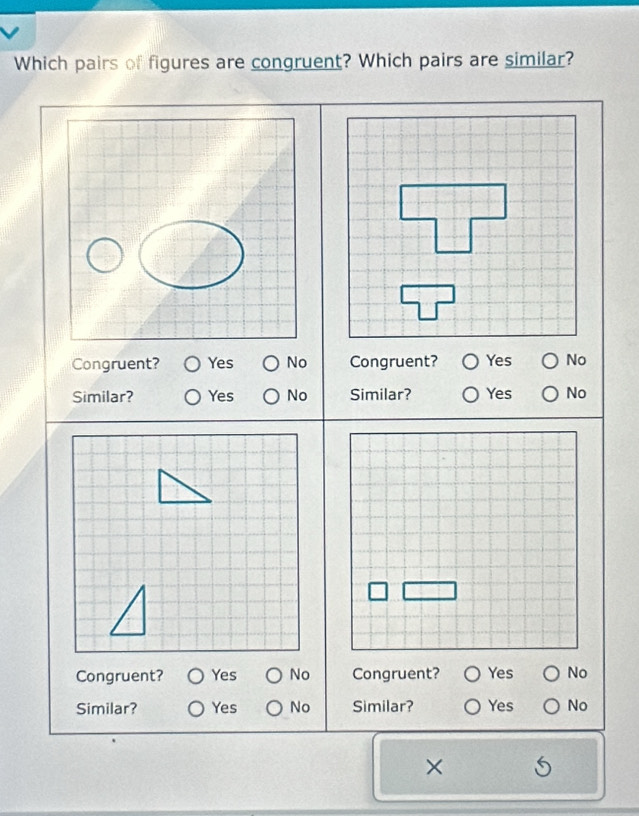 Solved: Which pairs of figures are congruent? Which pairs are similar ...