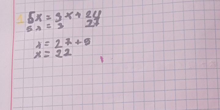 5x=3x+2y
5x=3
x=27+5
x=22