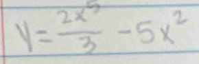 y= 2x^5/3 -5x^2