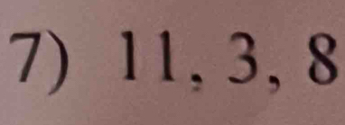 frac 8 1, 3, 8