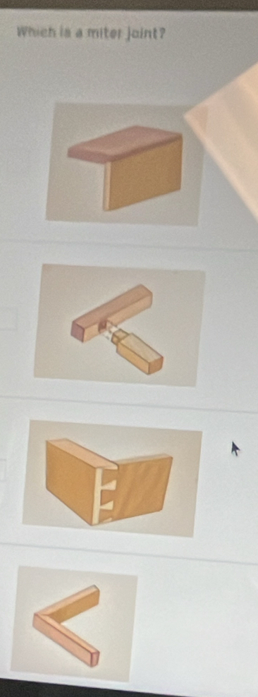 Which is a miter joint?