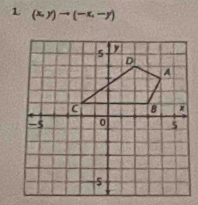 1 (x,y)to (-x,-y)