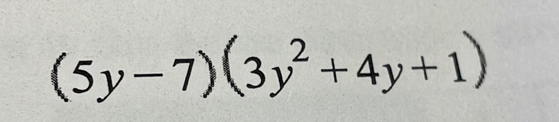 (5y-7)(3y²+4y+1)