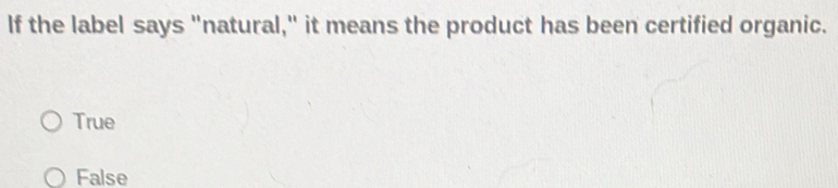 Solved: If the label says 
