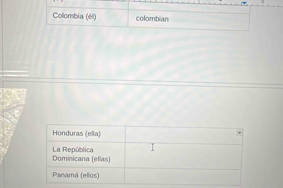 Colombia (él) colombian