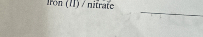 iron (II) / nitrate 
_