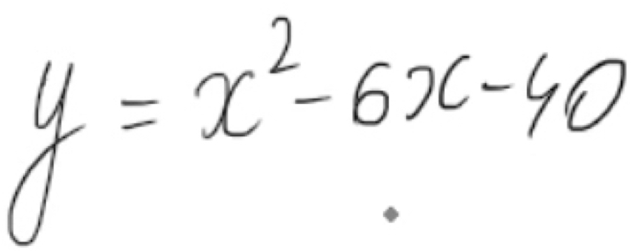 y=x^2-6x-40