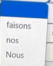 faisons 
nos 
Nous