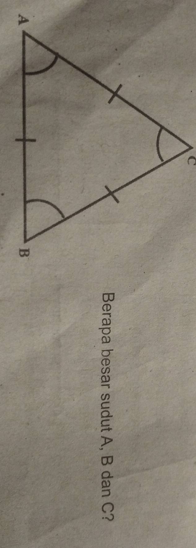 Berapa besar sudut A, B dan C?