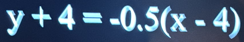 y+4=-0.5(x-4)