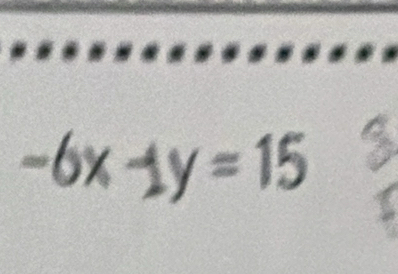 -6x-1y=15