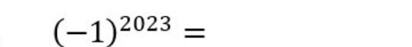 (-1)^2023=