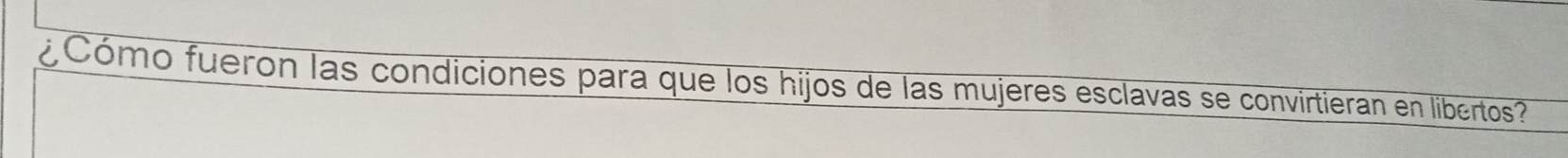 ¿Cómo fueron las condiciones para que los hijos de las mujeres esclavas se convirtieran en libertos?