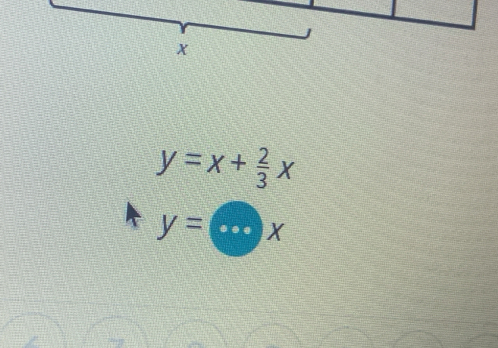 J
x
y=x+ 2/3 x
y=(...)x