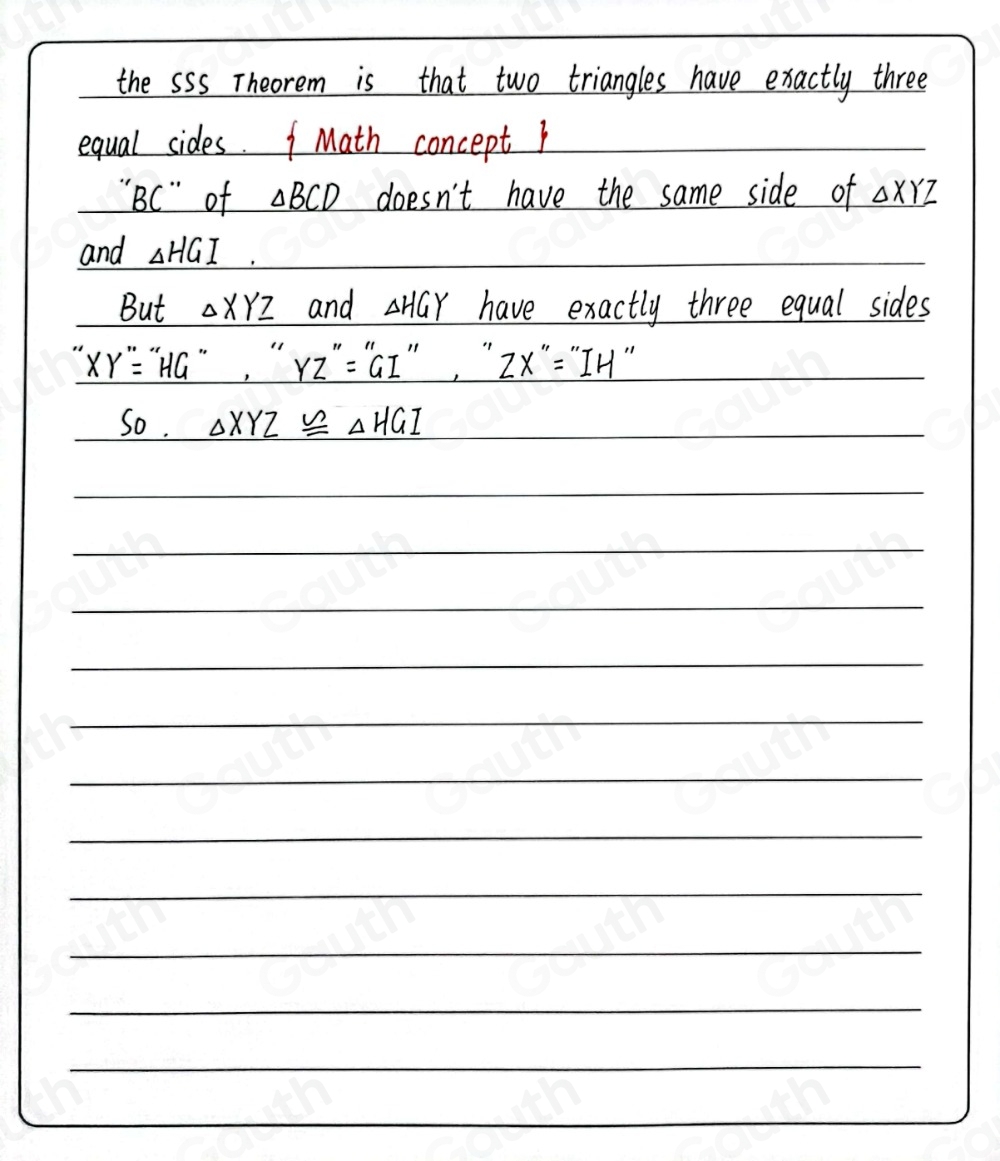Solved: Which two triangles are congruent by the SSS Theorem? Complete ...