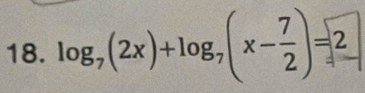 log,(2x)+log,(x-