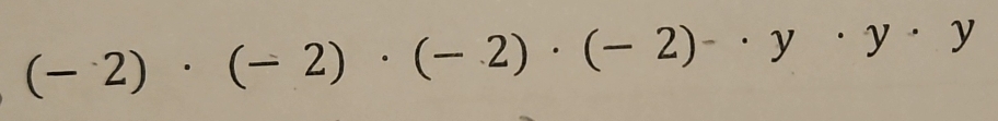 (-2)· (-2)· (-2)· (-2)-· y· y· y