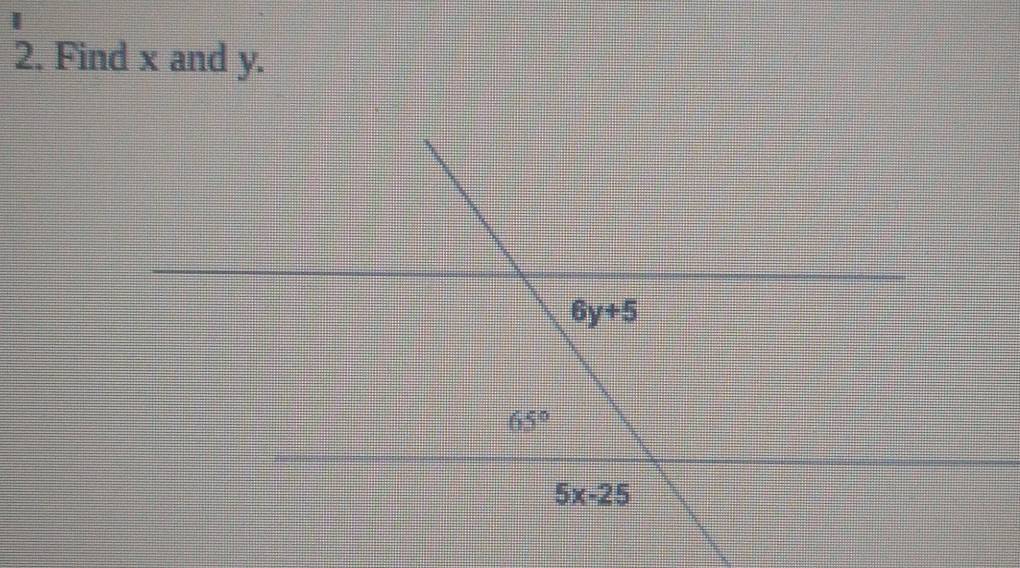 Find x and y.