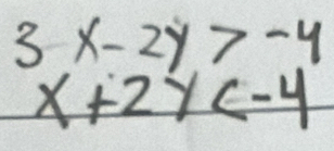 3x-2y>-4
x+2y