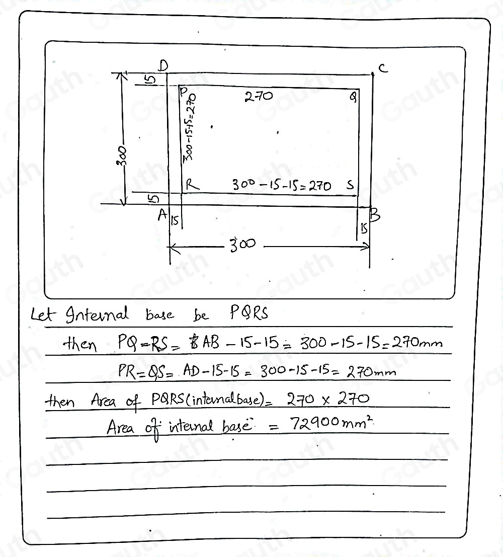 Solved: the ellow. 300 The overall base dimensions are 300mm* 300mm ...