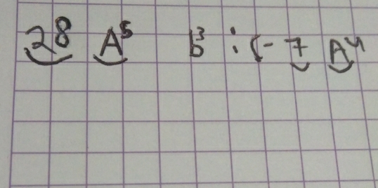 _ 28A^5 b^3:(-7A^4