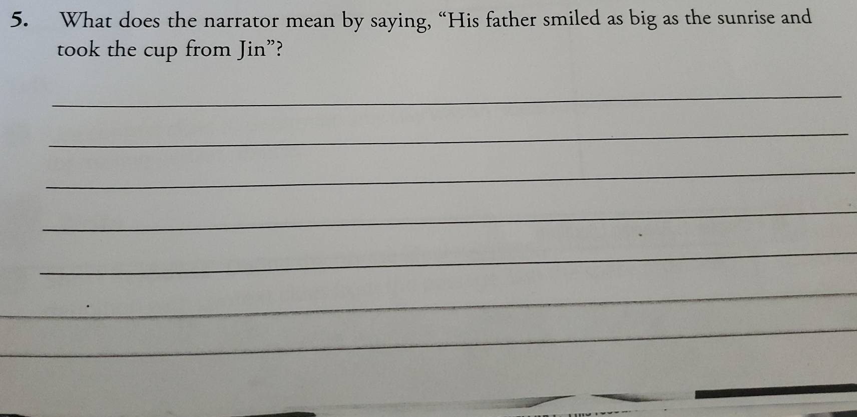 Solved: What does the narrator mean by saying, “His father smiled as ...