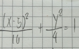 frac (x-5)^216+ y^2/4 =1