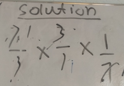 solution
 (7.1)/3 *  3/1 * frac 1