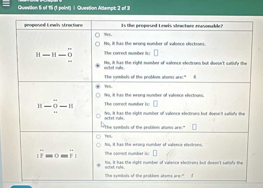 Question Attempt: 2 of 3