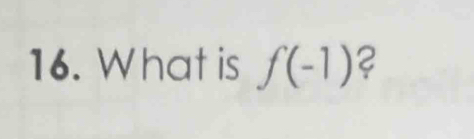 What is f(-1) 2