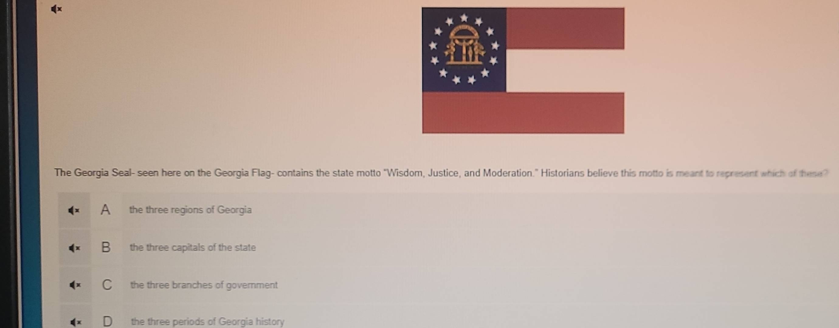 Solved: The Georgia Seal- seen here on the Georgia Flag- contains the ...