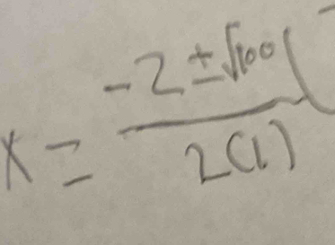 k= (-2± sqrt(100))/2(1) 