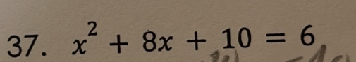 x^2+8x+10=6