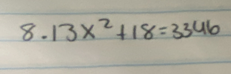 8.13x^2+18=3346