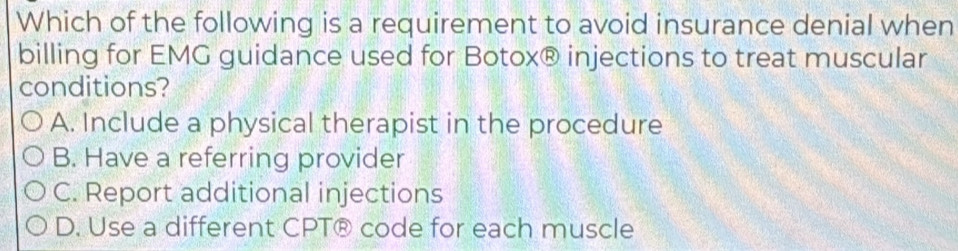 Solved: Which of the following is a requirement to avoid insurance ...