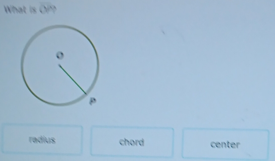 What is
radius chord center