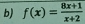 f(x)= (8x+1)/x+2 