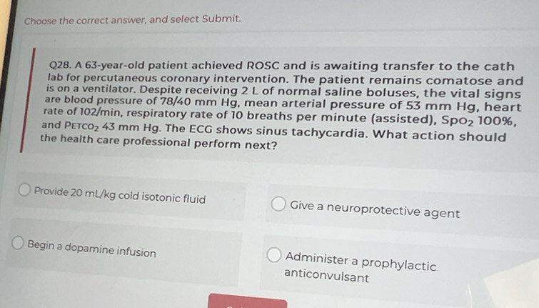 Solved: Choose the correct answer, and select Submit. Q28. A 63-year ...