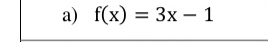 f(x)=3x-1