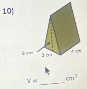 V= cm^3