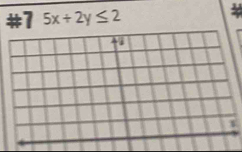 #1 5x+2y≤ 2