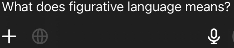 What does figurative language means?