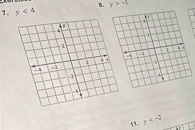 y>-1
7. y<4</tex> 
11. y
√