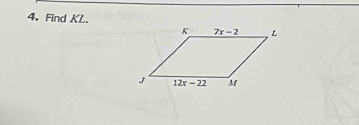 Find KL.