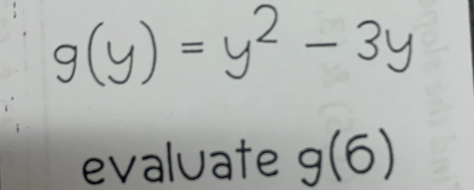 evaluate g(6)