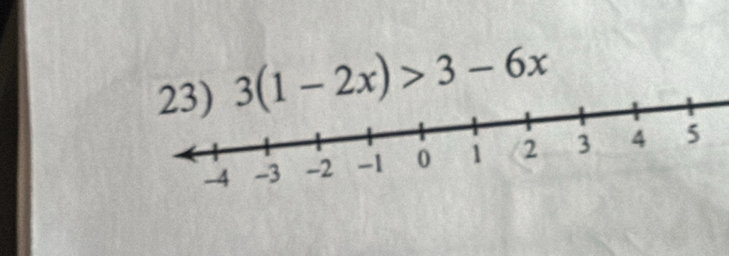 3(1-2x)>3-6x