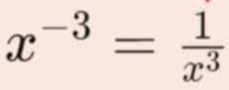 x^(-3)= 1/x^3 