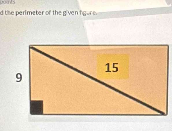 points 
d the perimeter of the given figure.