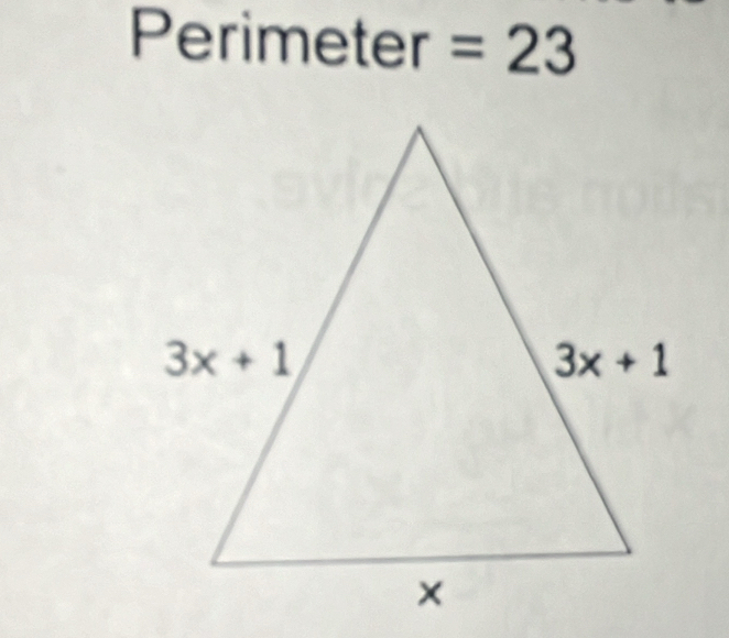 Perimeter =23